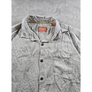 Tommy Bahama Silk Shirt Mens Large Hawaiian Beach Button Up Floral